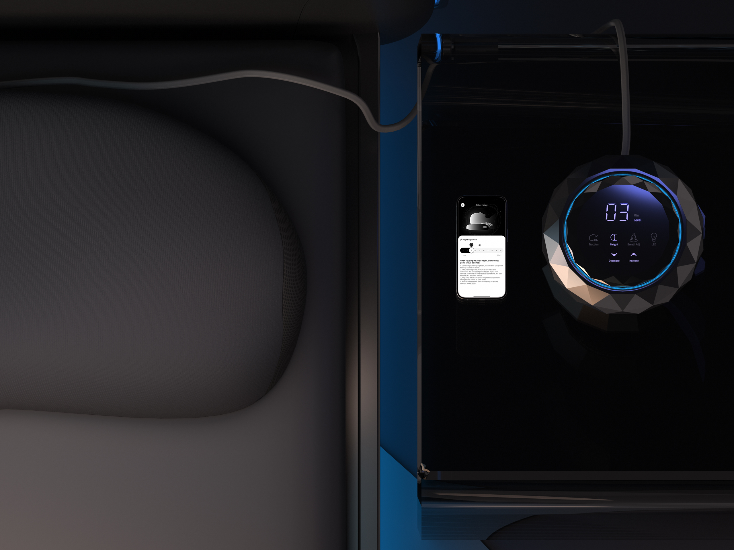 Modern smart pillow with integrated technology